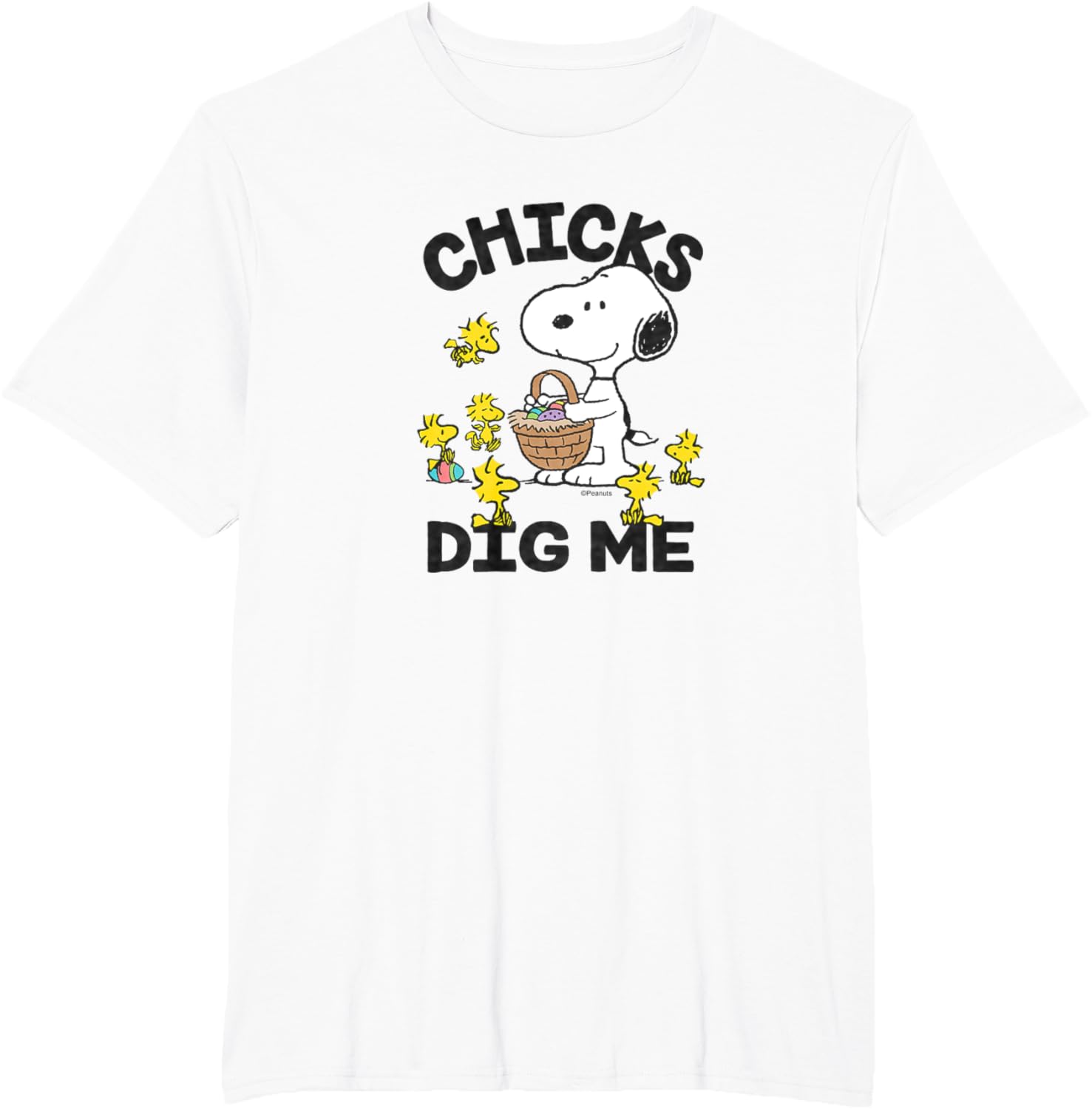 Peanuts - Snoopy Woodstock Easter Egg Basket Chicks Dig Me T-Shirt