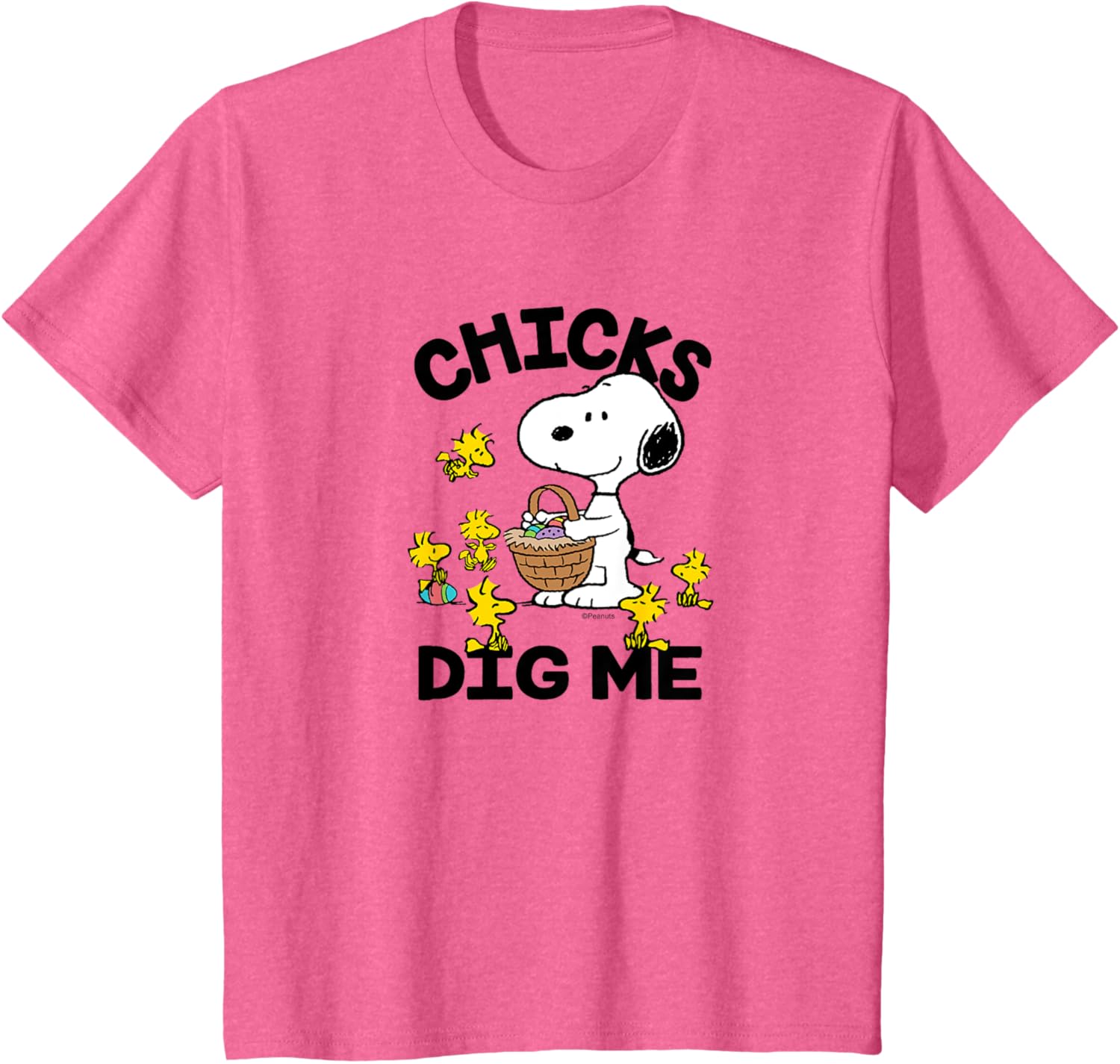 Peanuts - Snoopy Woodstock Easter Egg Basket Chicks Dig Me T-Shirt