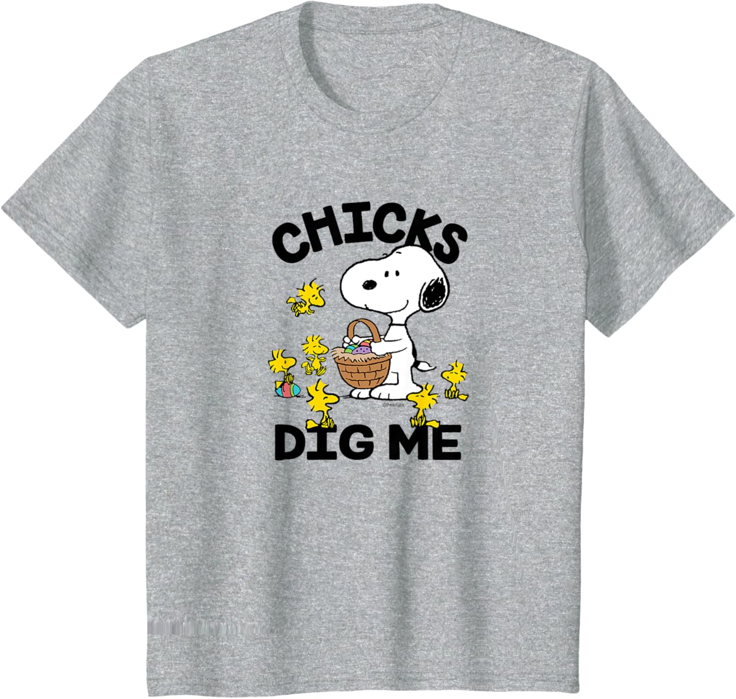 Peanuts - Snoopy Woodstock Easter Egg Basket Chicks Dig Me T-Shirt