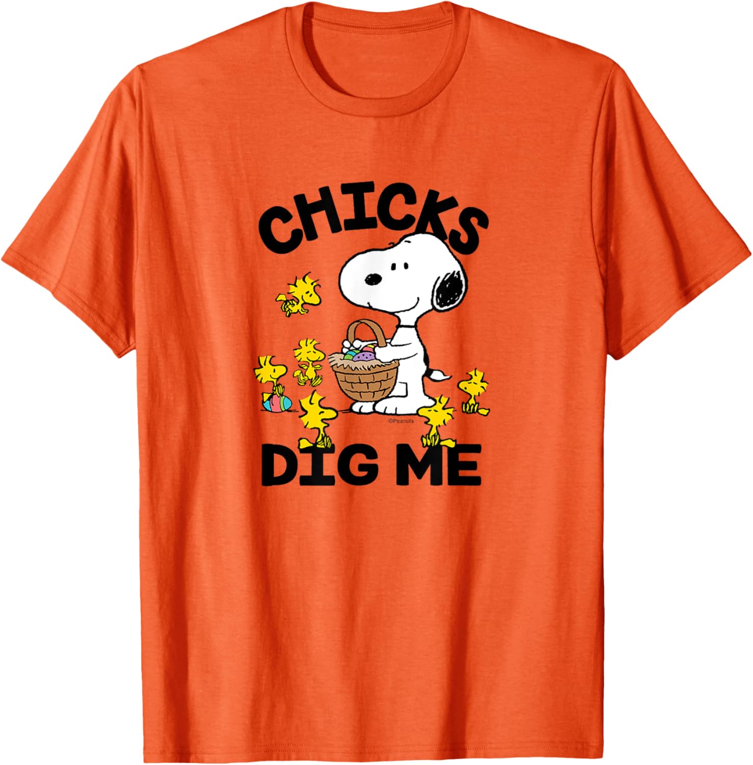 Peanuts - Snoopy Woodstock Easter Egg Basket Chicks Dig Me T-Shirt