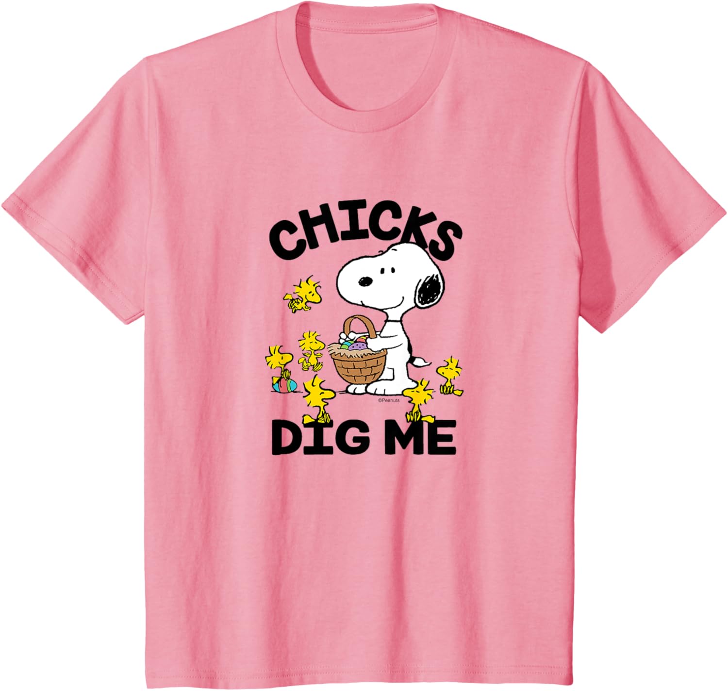 Peanuts - Snoopy Woodstock Easter Egg Basket Chicks Dig Me T-Shirt