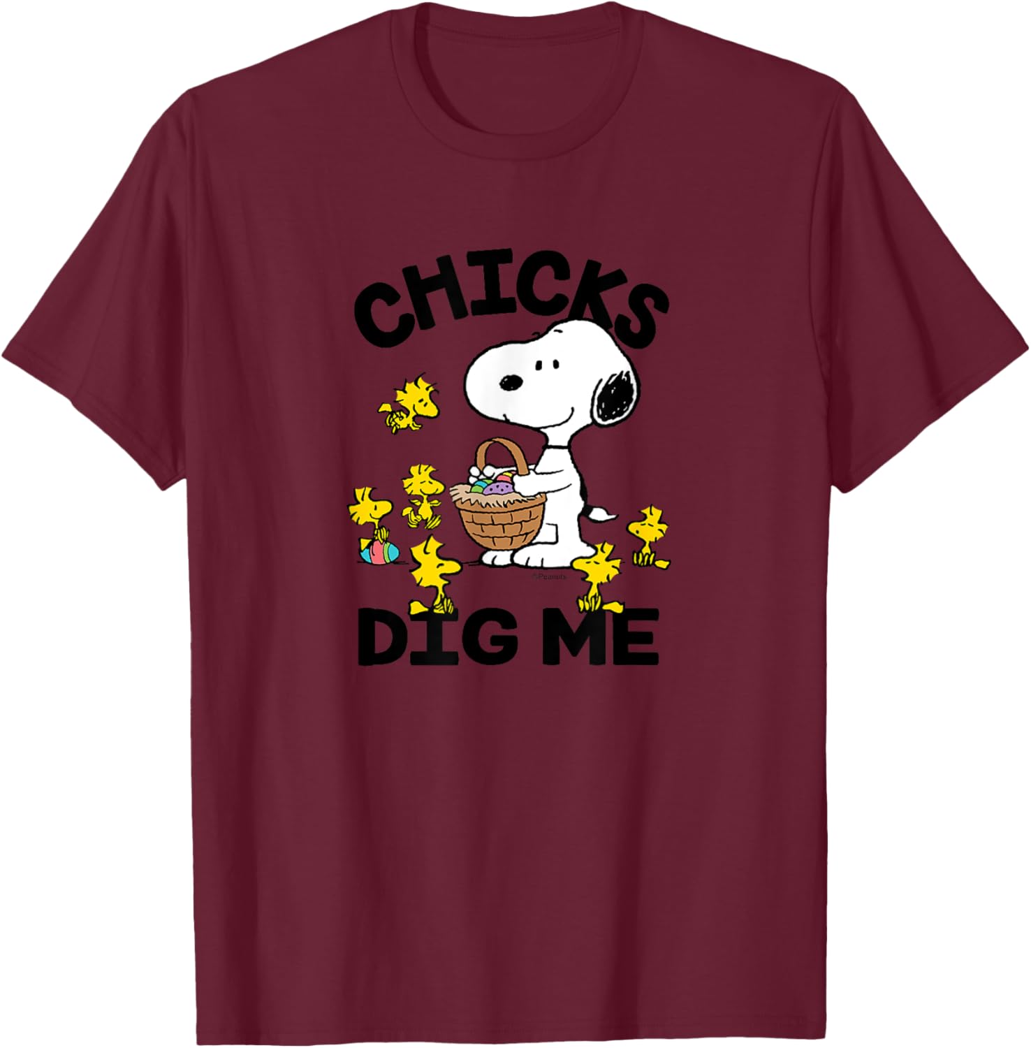 Peanuts - Snoopy Woodstock Easter Egg Basket Chicks Dig Me T-Shirt