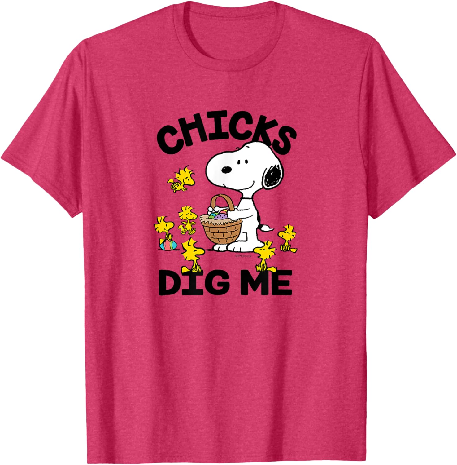 Peanuts - Snoopy Woodstock Easter Egg Basket Chicks Dig Me T-Shirt