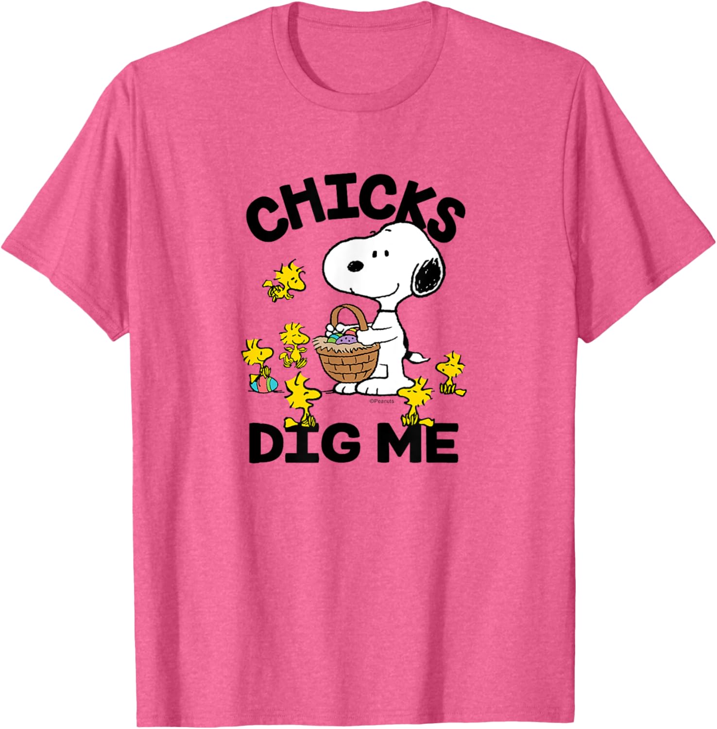 Peanuts - Snoopy Woodstock Easter Egg Basket Chicks Dig Me T-Shirt