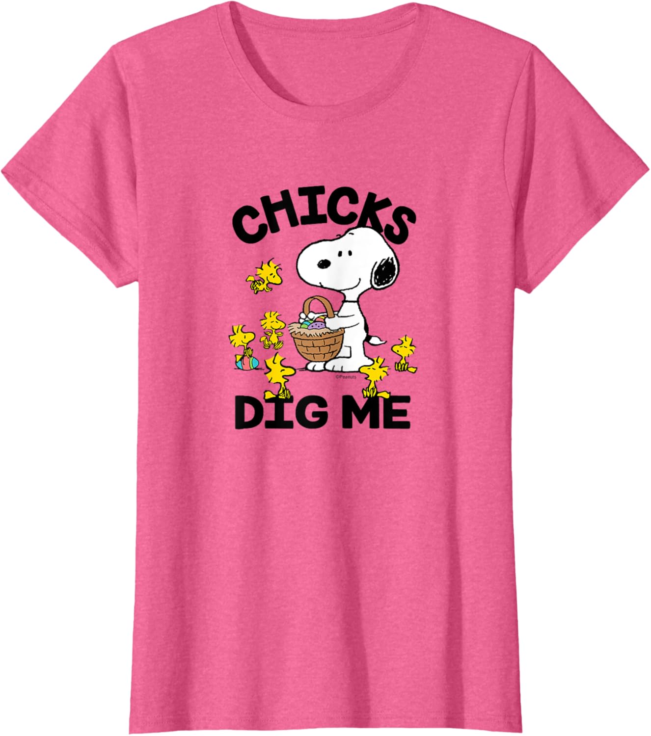 Peanuts - Snoopy Woodstock Easter Egg Basket Chicks Dig Me T-Shirt