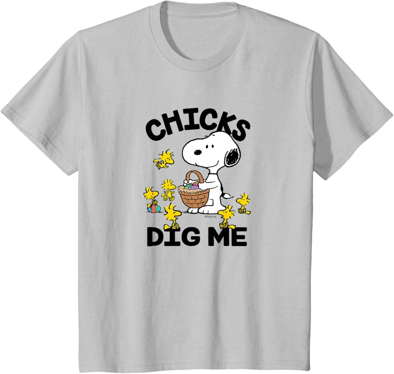 Peanuts - Snoopy Woodstock Easter Egg Basket Chicks Dig Me T-Shirt