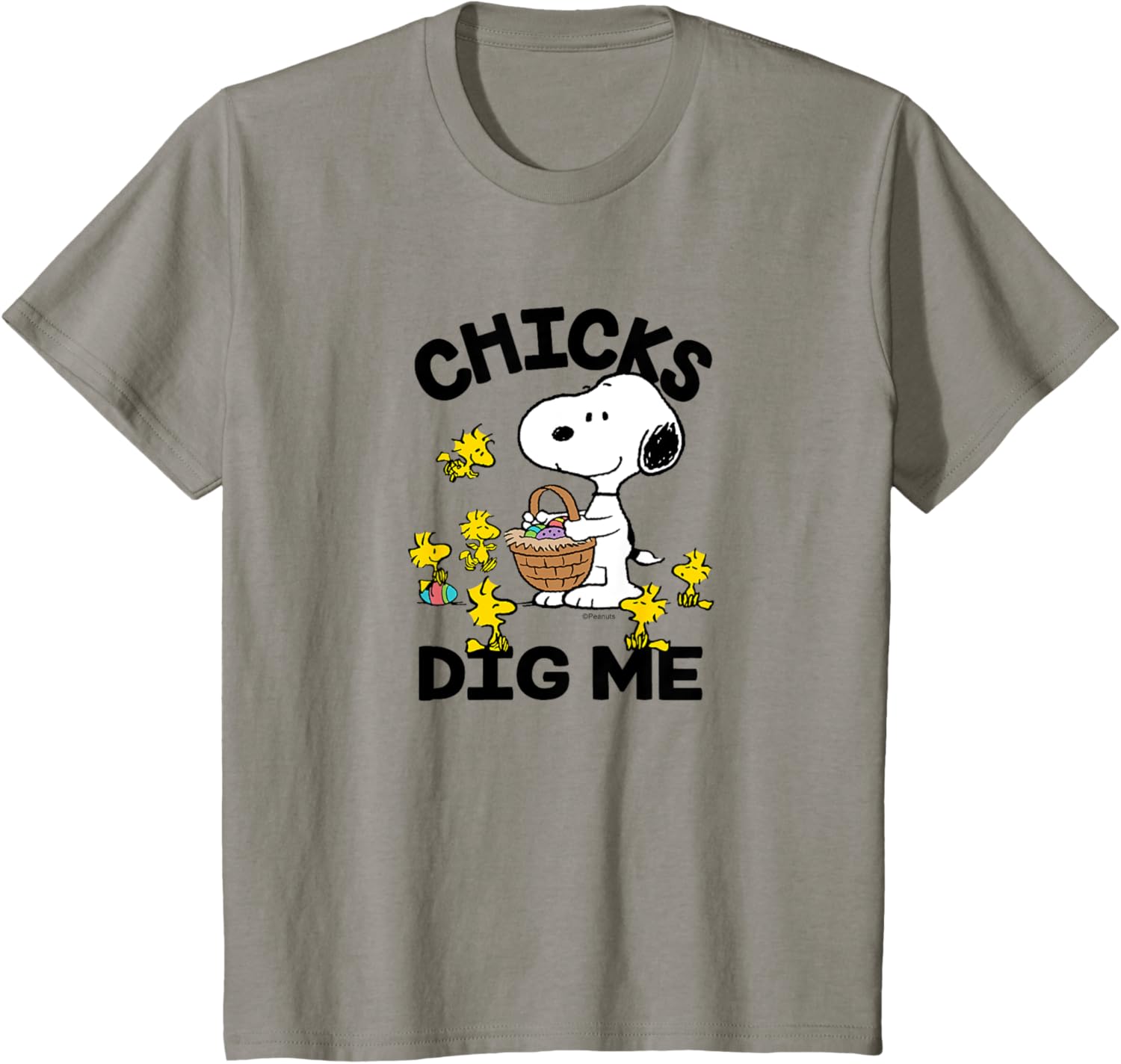 Peanuts - Snoopy Woodstock Easter Egg Basket Chicks Dig Me T-Shirt