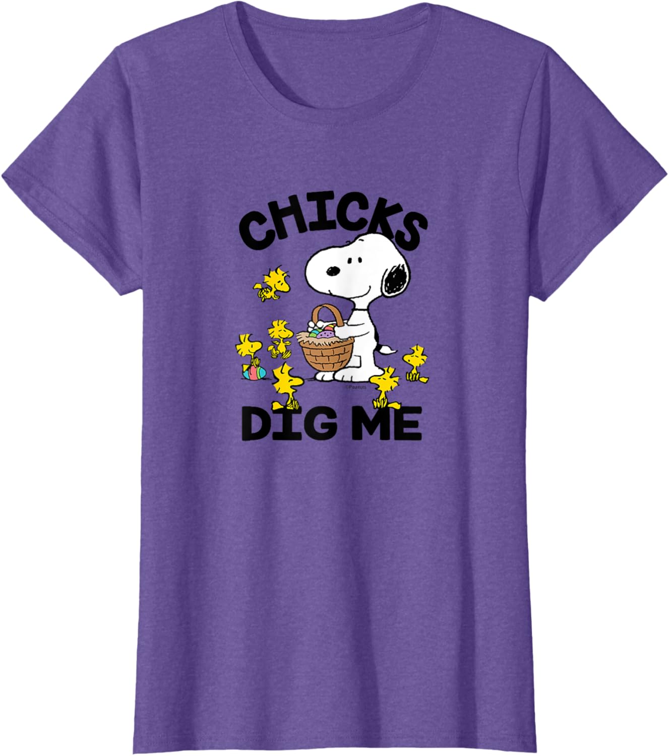 Peanuts - Snoopy Woodstock Easter Egg Basket Chicks Dig Me T-Shirt