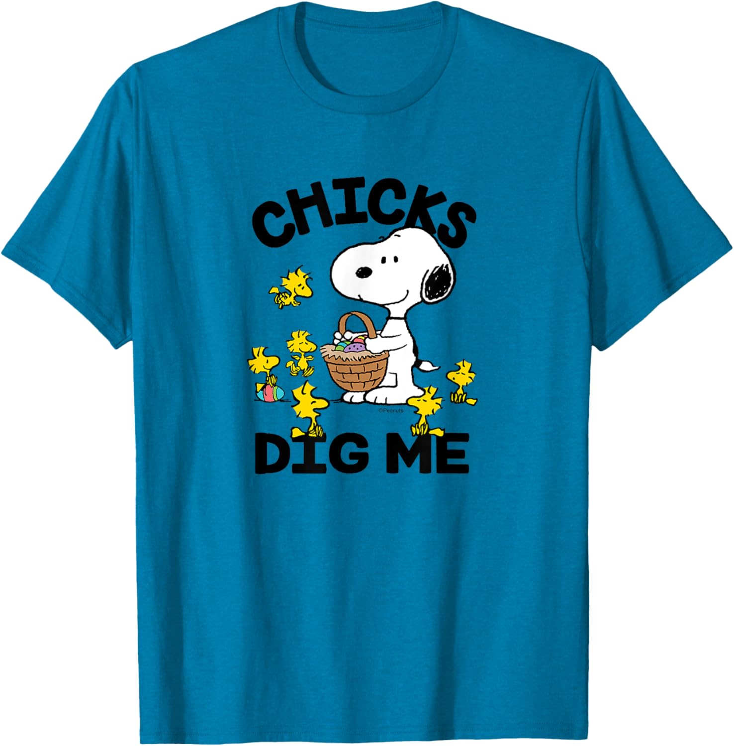 Peanuts - Snoopy Woodstock Easter Egg Basket Chicks Dig Me T-Shirt