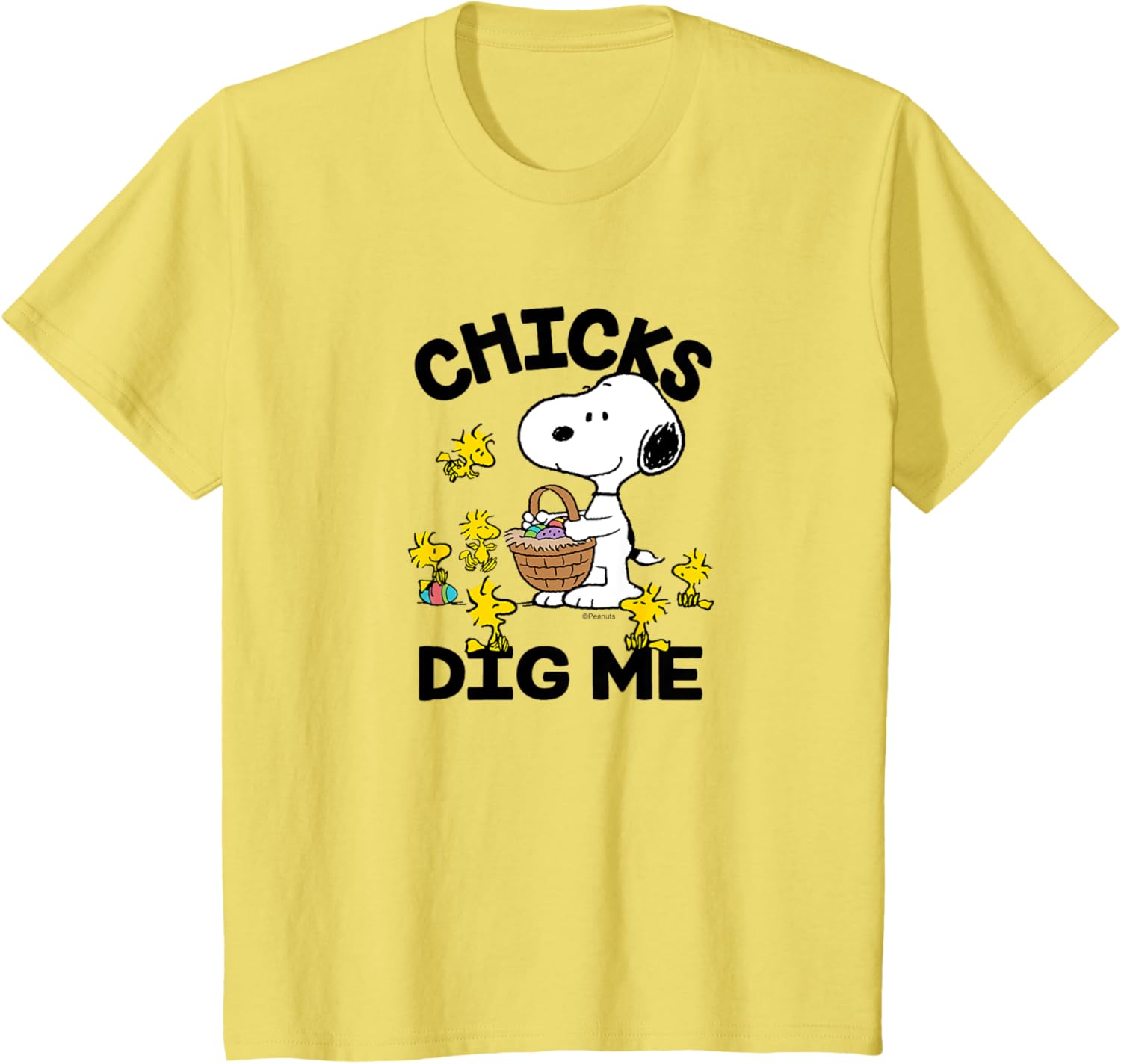 Peanuts - Snoopy Woodstock Easter Egg Basket Chicks Dig Me T-Shirt