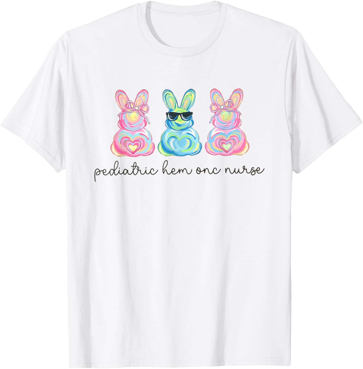 Peds Nurse Easter Bunny Coquette Pediatric RN Student Grad T-Shirt