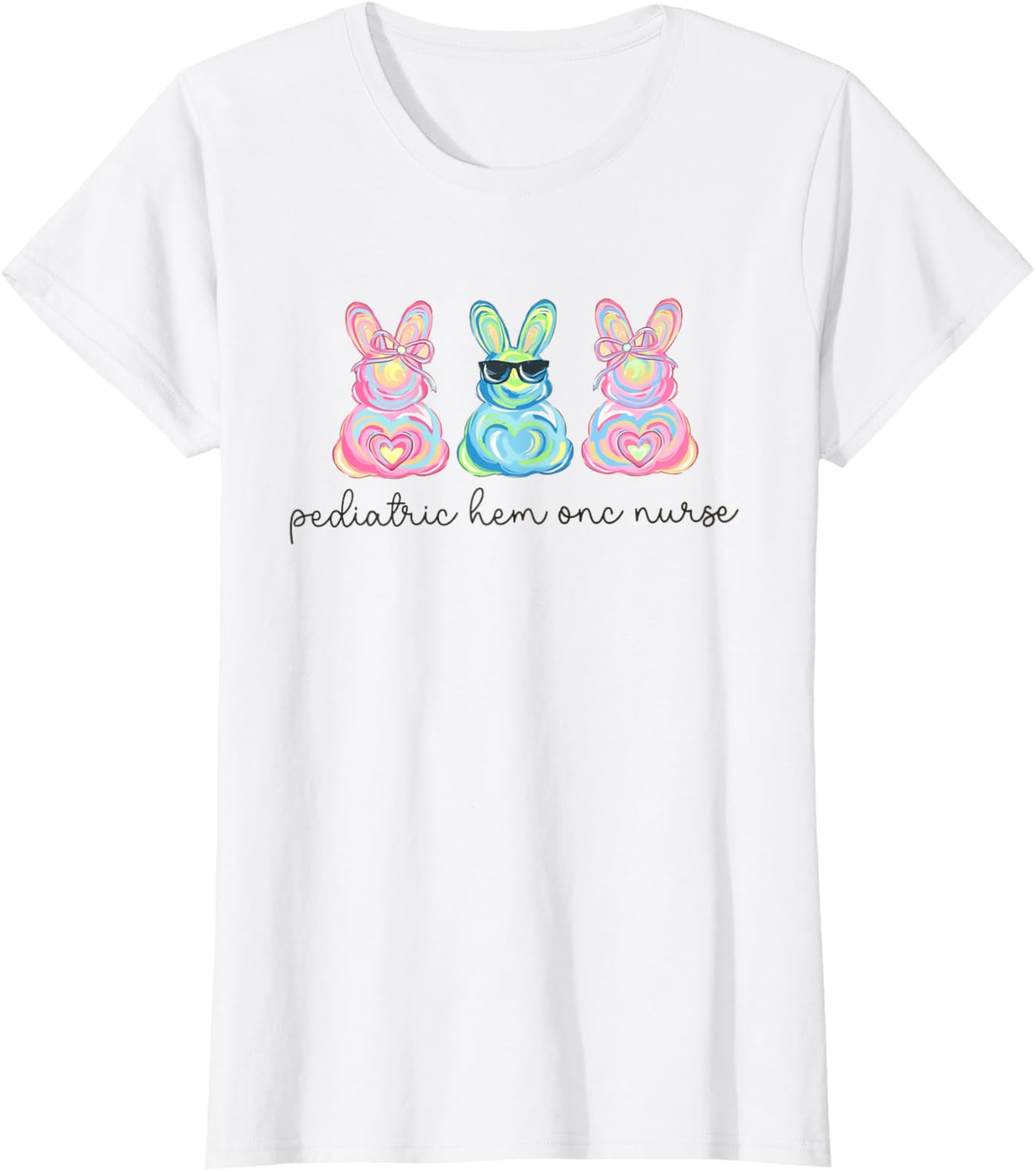 Peds Nurse Easter Bunny Coquette Pediatric RN Student Grad T-Shirt