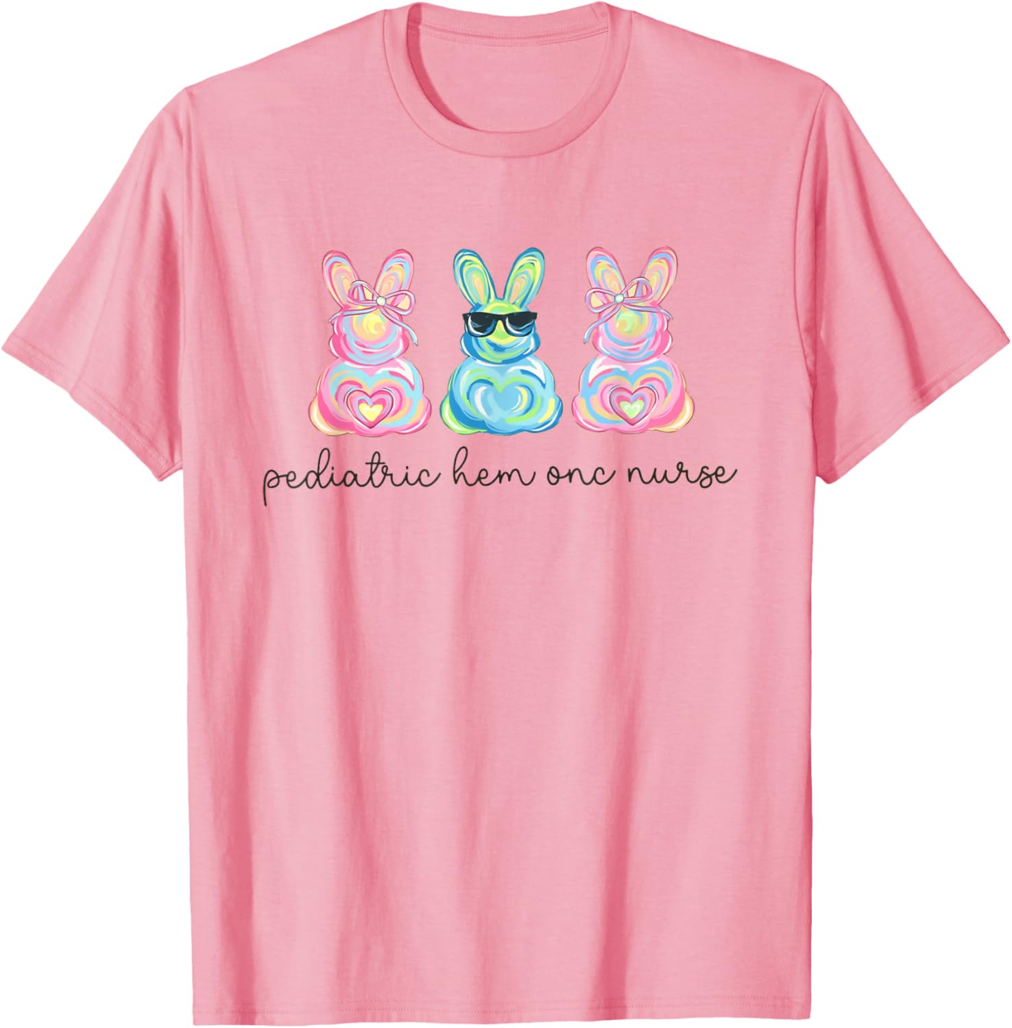 Peds Nurse Easter Bunny Coquette Pediatric RN Student Grad T-Shirt