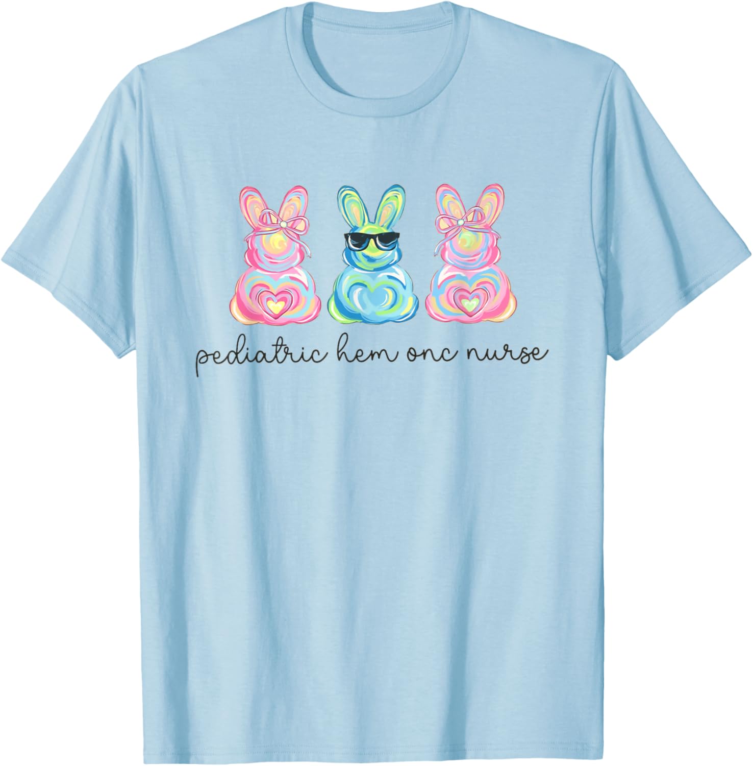 Peds Nurse Easter Bunny Coquette Pediatric RN Student Grad T-Shirt