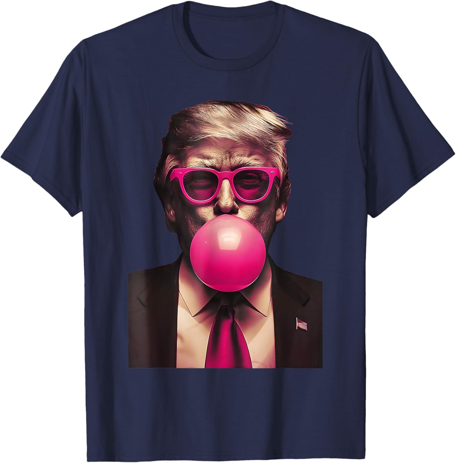 Pink Sunglasses Trump Bubble Gum Shirt 2024 Vote President T-Shirt