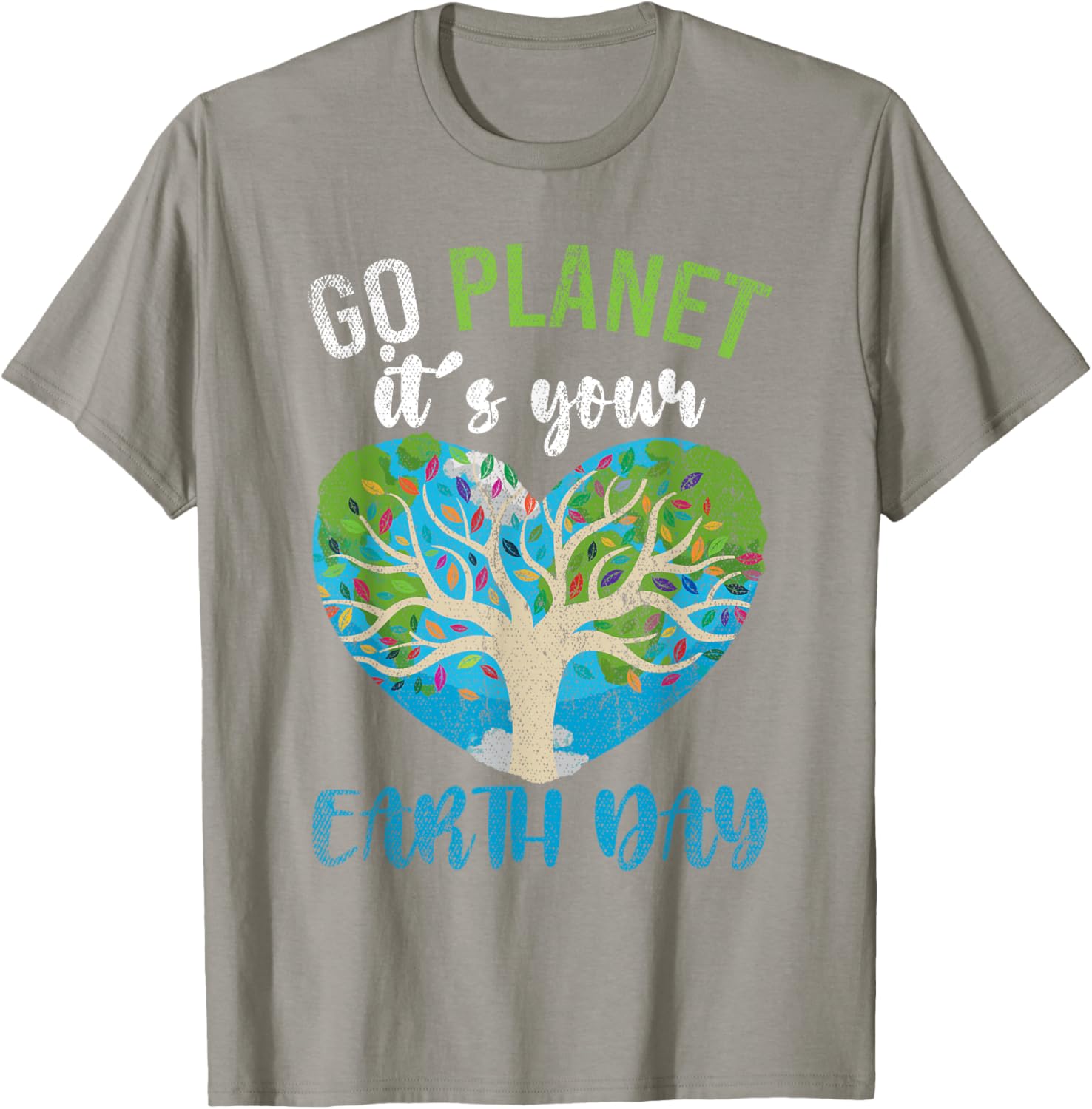 Planet Birthday Heart Go Planet Its Your Earth Day T-Shirt