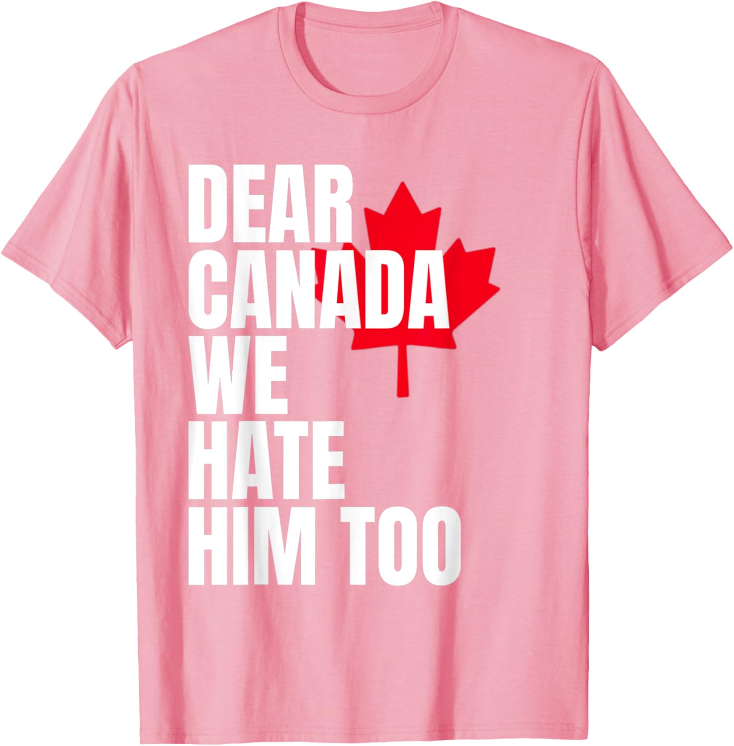 Political Protest Dear Canada We Hate Him Too T-Shirt
