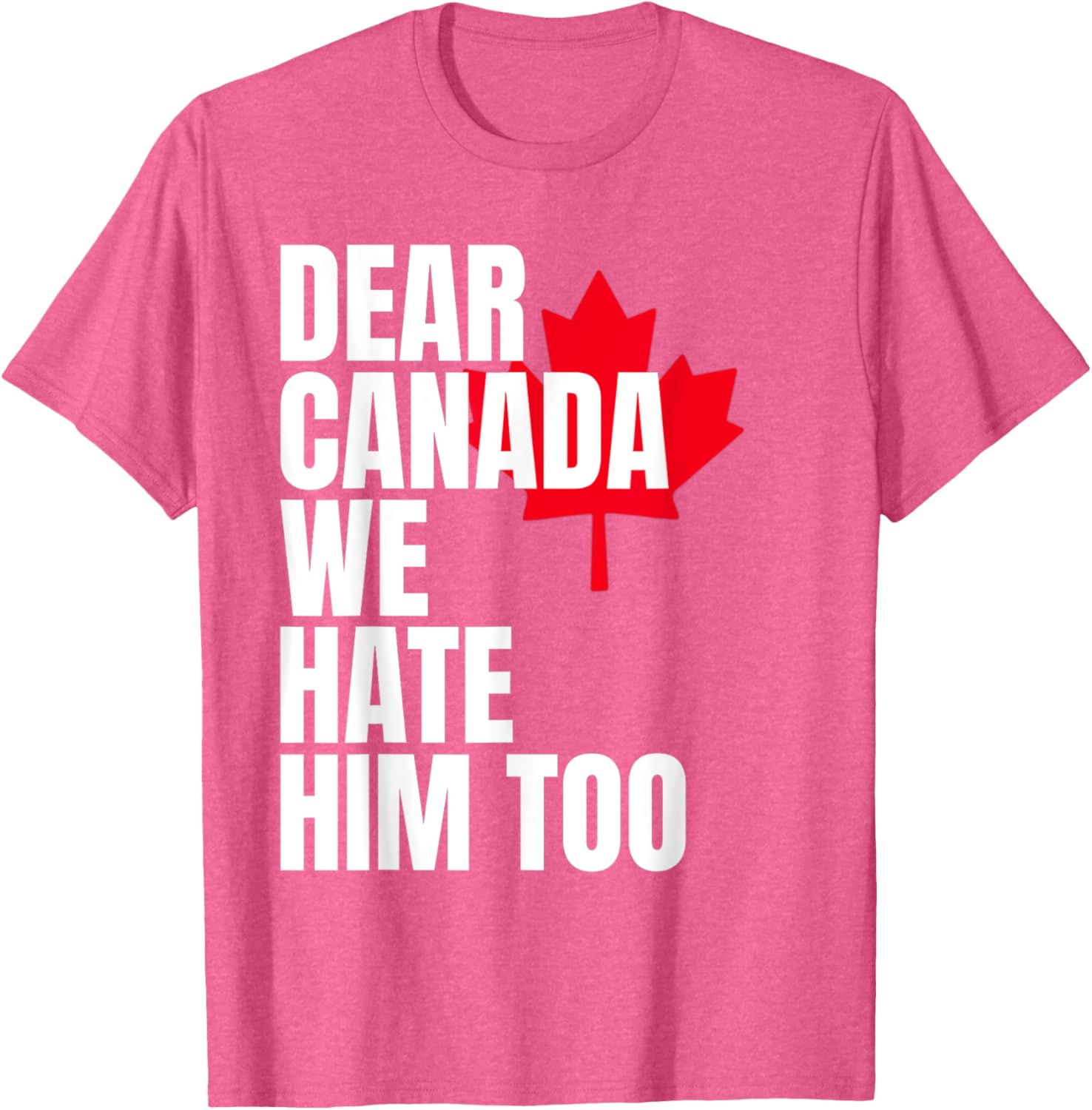 Political Protest Dear Canada We Hate Him Too T-Shirt
