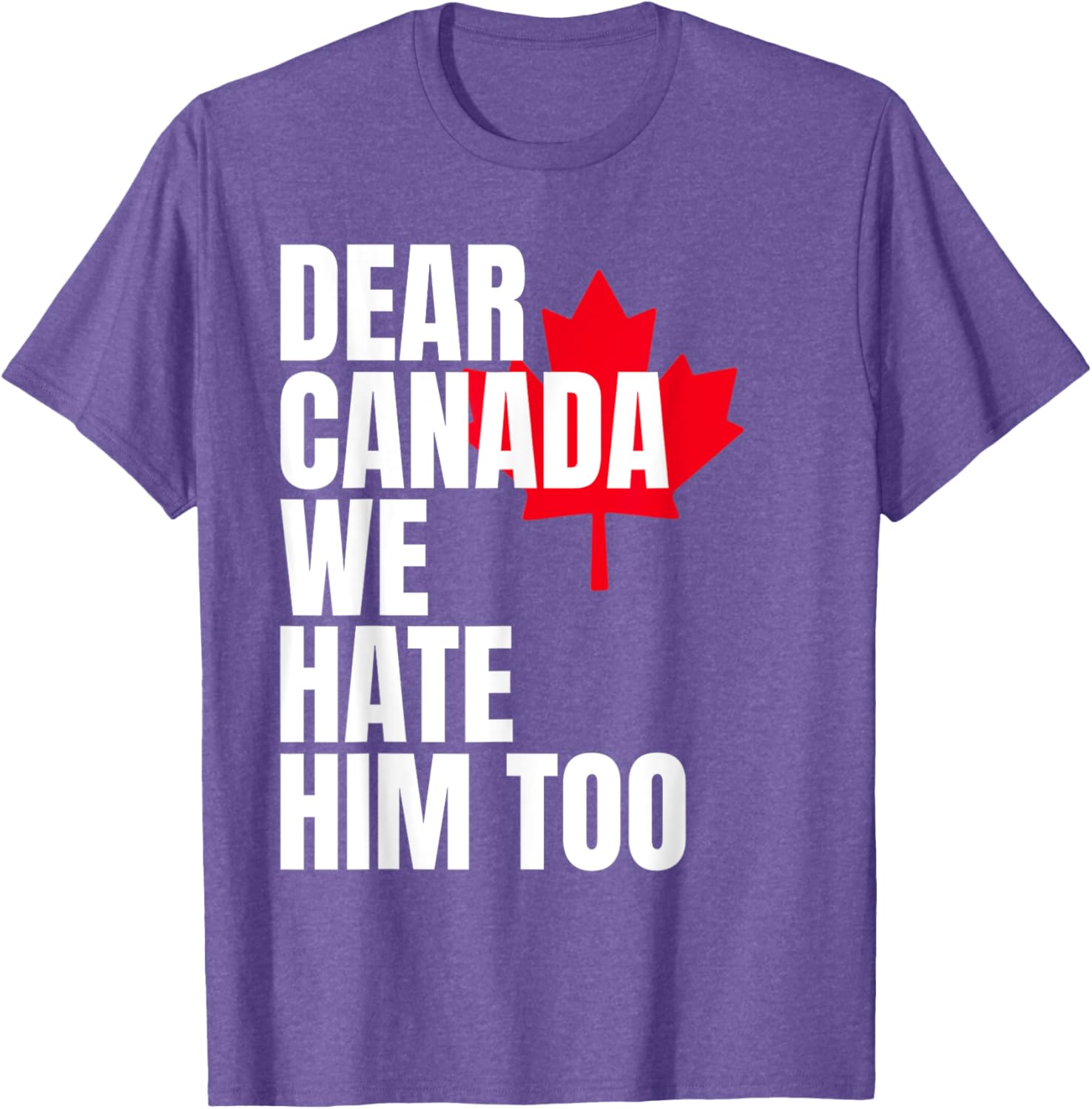 Political Protest Dear Canada We Hate Him Too T-Shirt