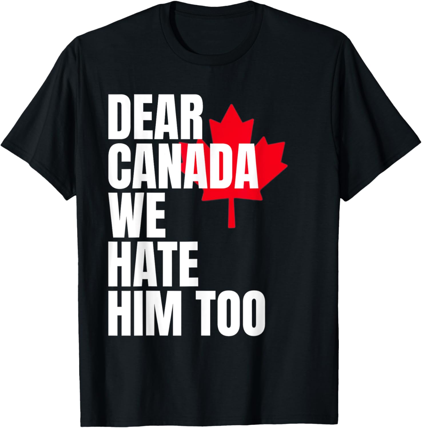 Political Protest Dear Canada We Hate Him Too T-Shirt