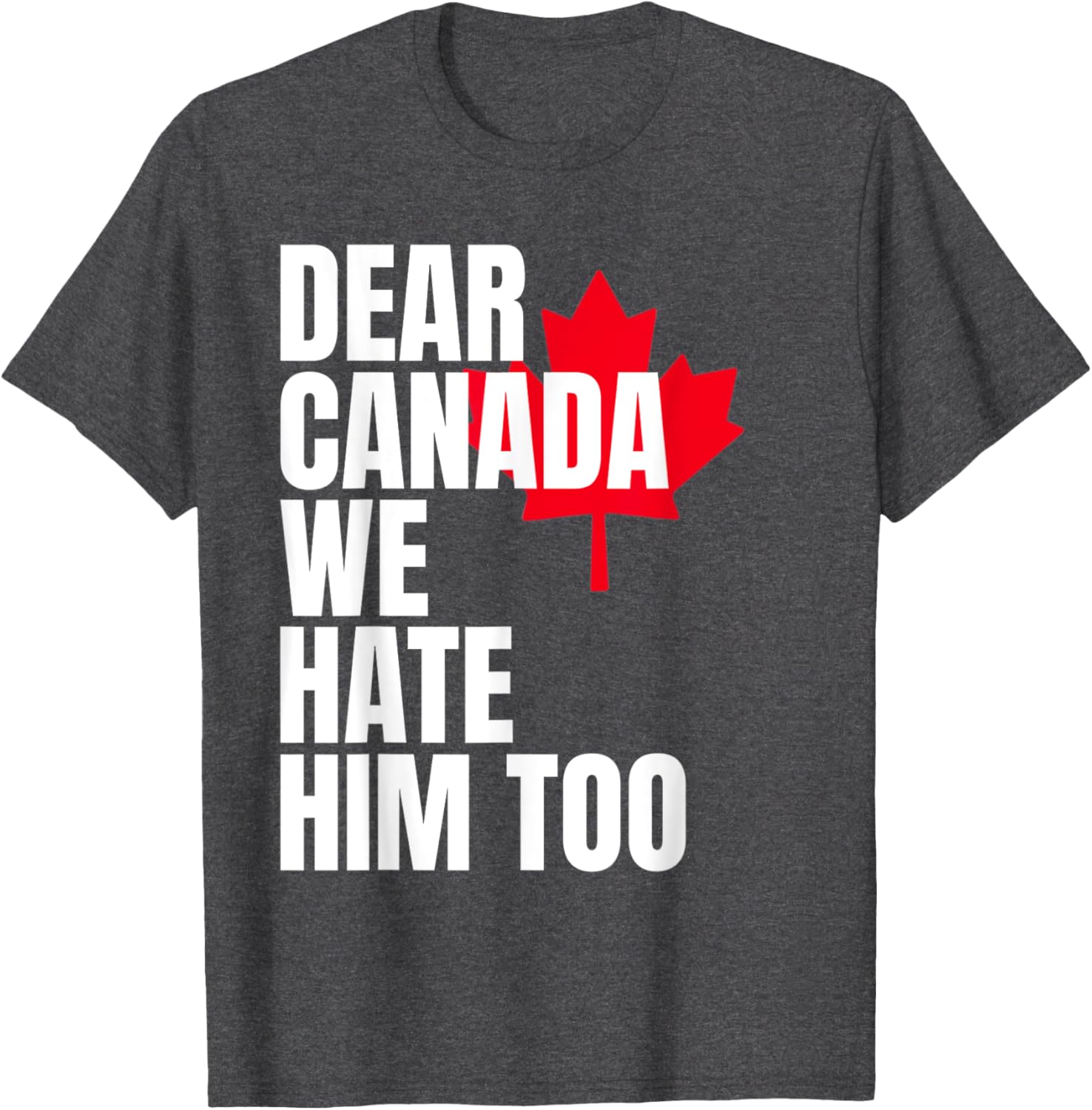 Political Protest Dear Canada We Hate Him Too T-Shirt