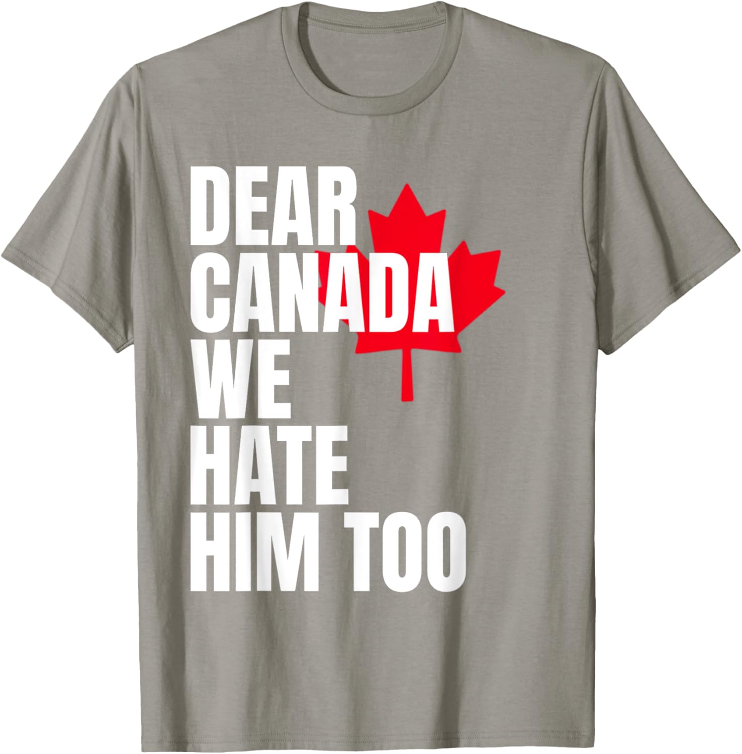 Political Protest Dear Canada We Hate Him Too T-Shirt