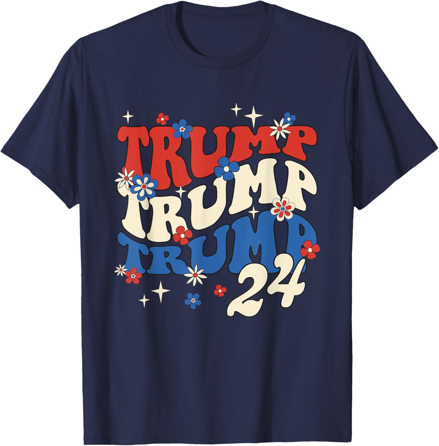 President Trump 24 2024 Groovy Retro T-Shirt