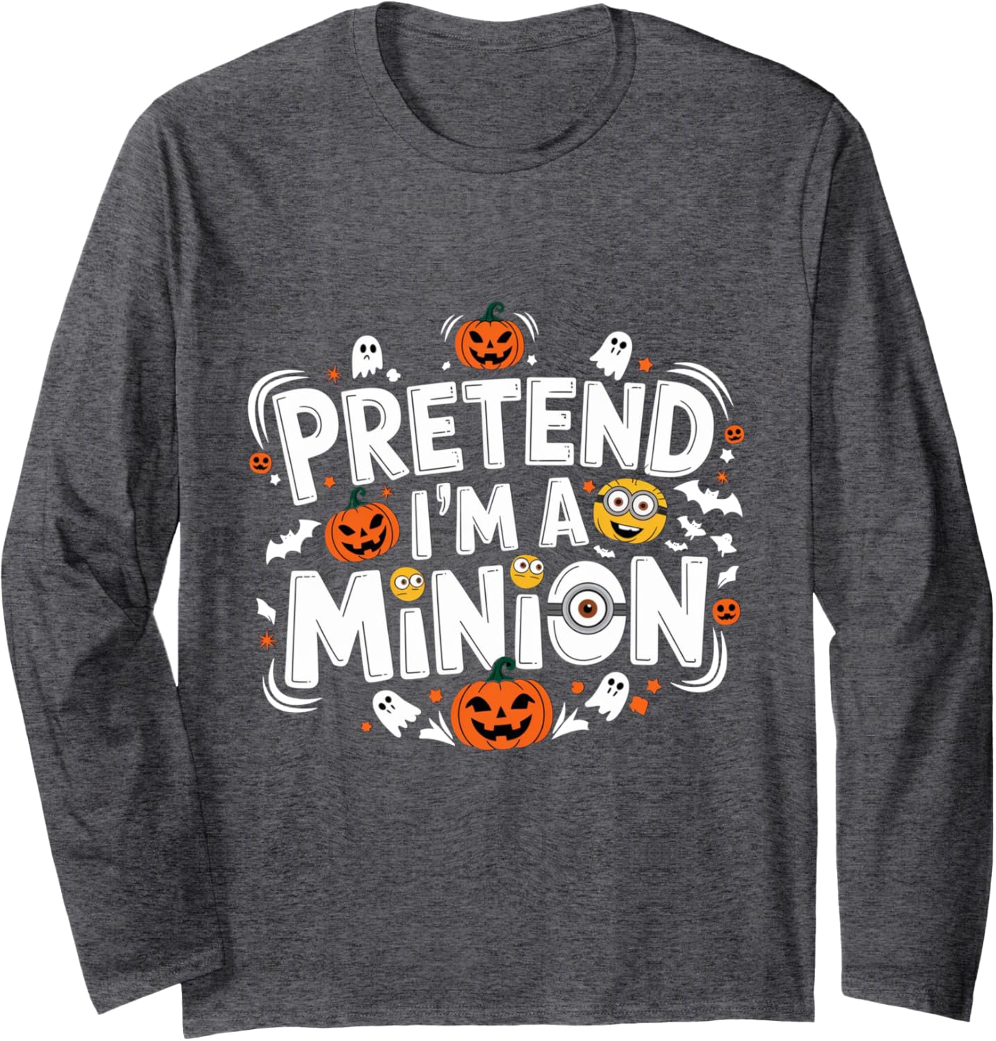 Pretend I'm A Minion Costume Party Funny Halloween Minion Long Sleeve T-Shirt