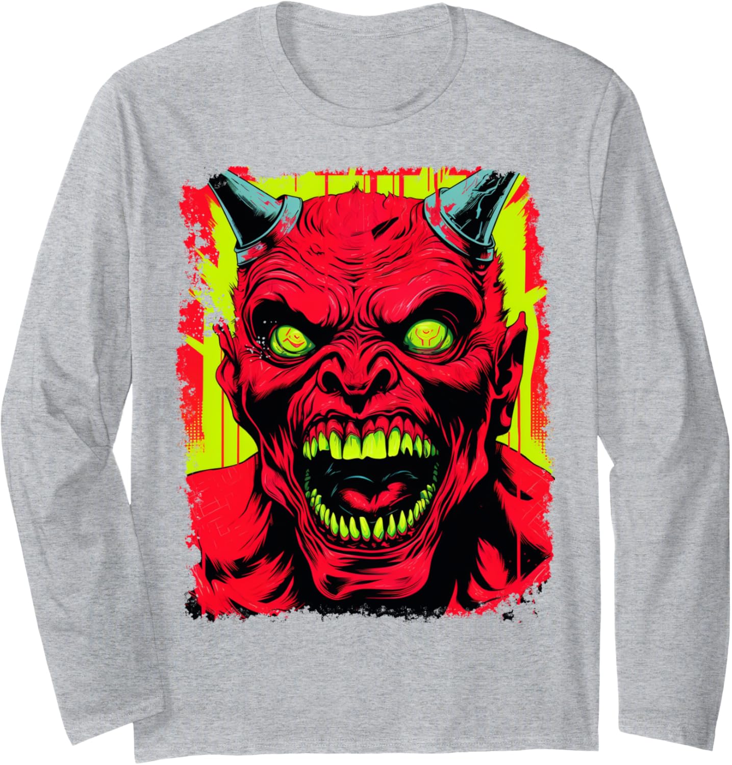 Red Devil Men Women Top Halloween Long Sleeve T-Shirt