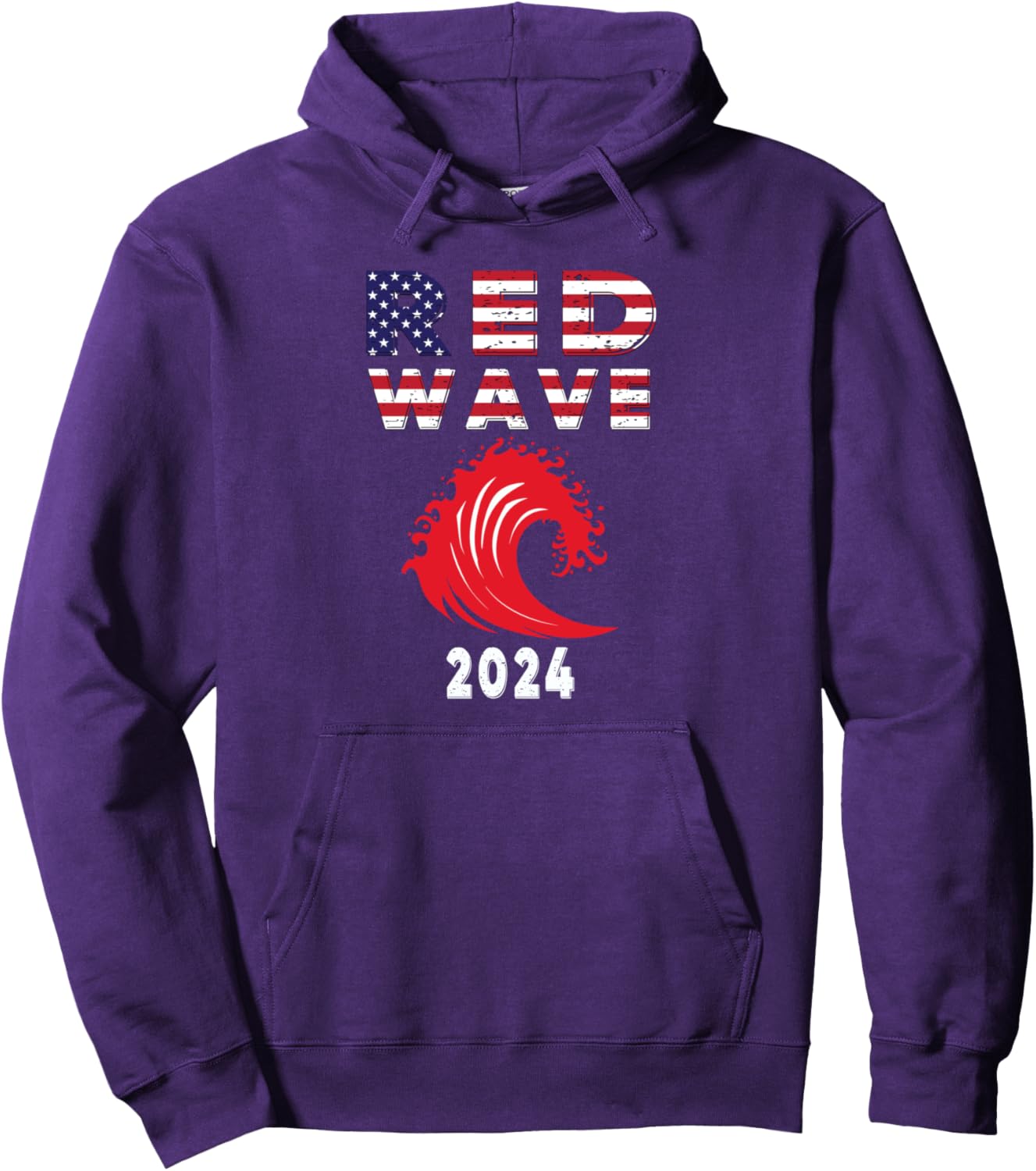 Red Wave 2024 Tee - Trump Victory 2024 Red Wave GOP Voters Pullover Hoodie