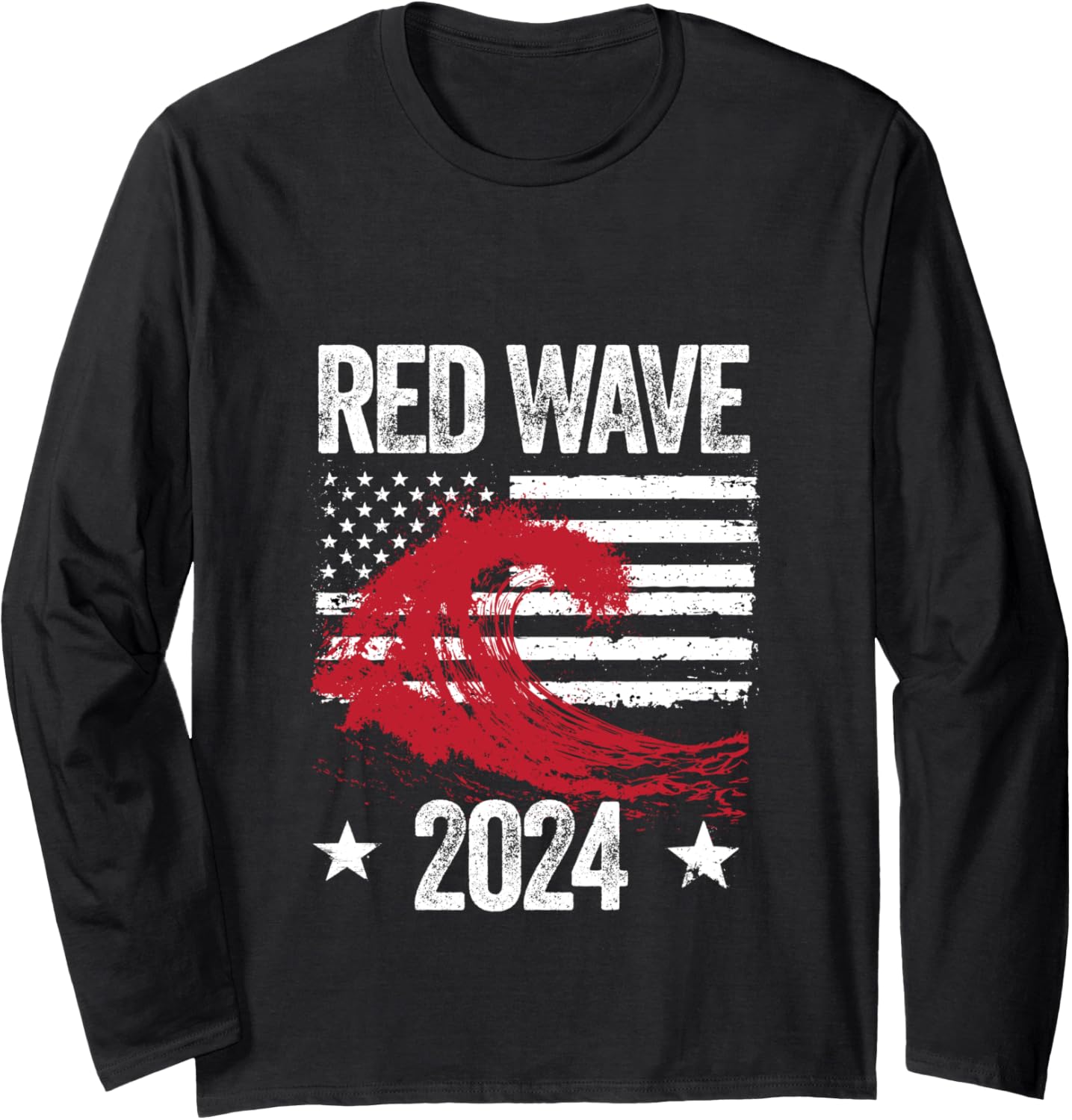 Red Wave 2024 Tee - Trump Victory 2024 Red Wave Long Sleeve T-Shirt