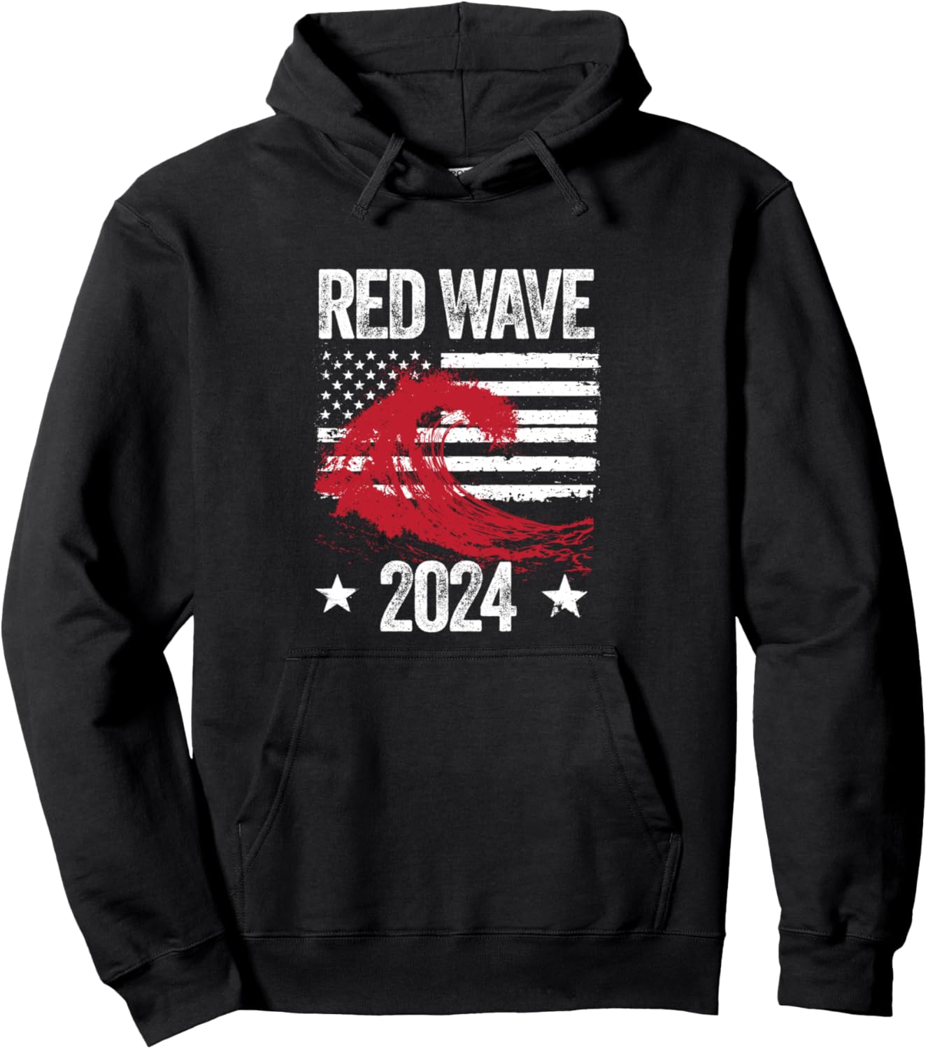 Red Wave 2024 Tee - Trump Victory 2024 Red Wave Pullover Hoodie