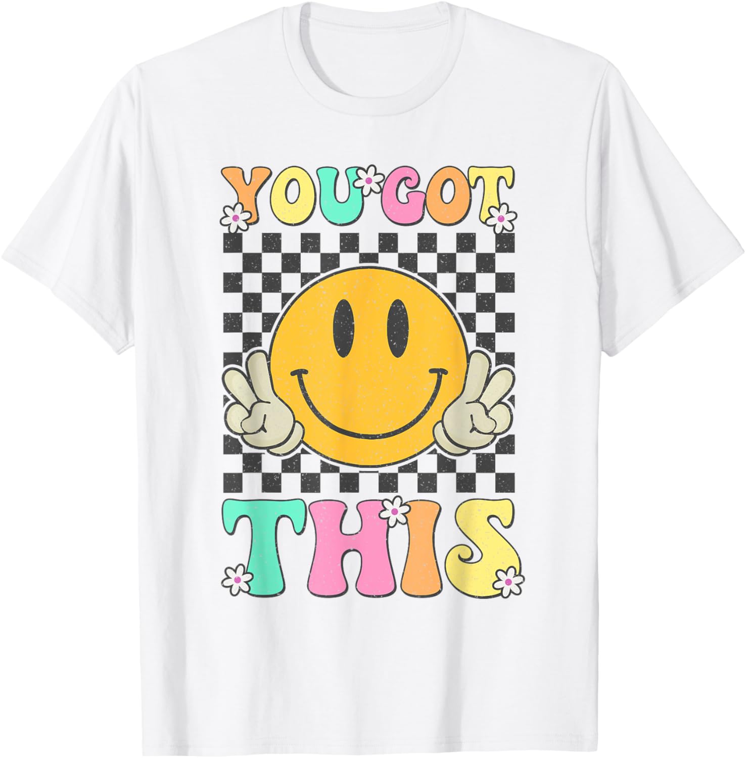 Retro Groovy You Got This Motivational Testing Day Teacher T-Shirt