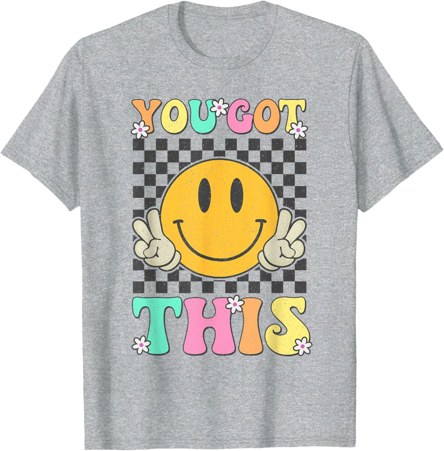 Retro Groovy You Got This Motivational Testing Day Teacher T-Shirt