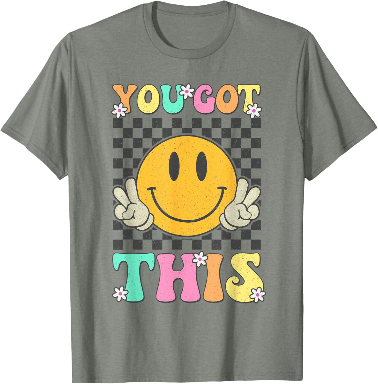 Retro Groovy You Got This Motivational Testing Day Teacher T-Shirt