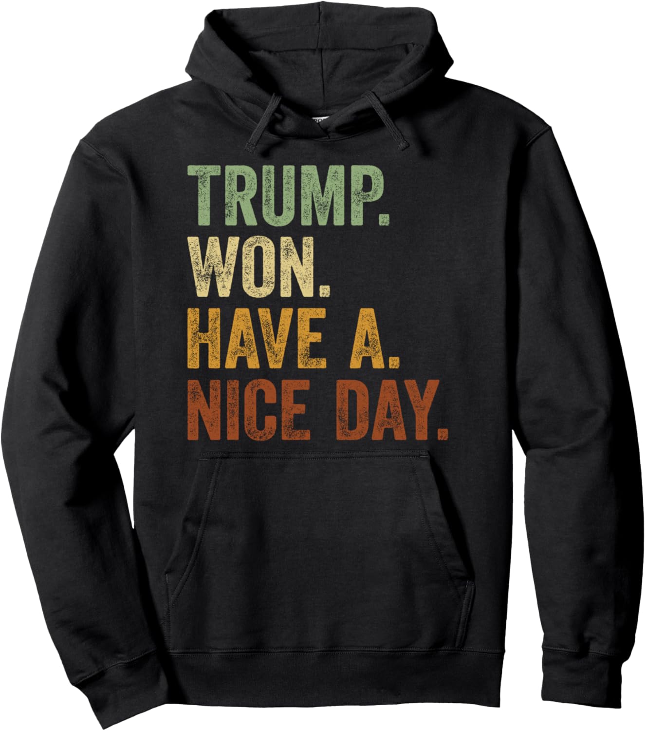 Retro H.A.N.D. 2025 Trump Won Have A Nice Day Pullover Hoodie