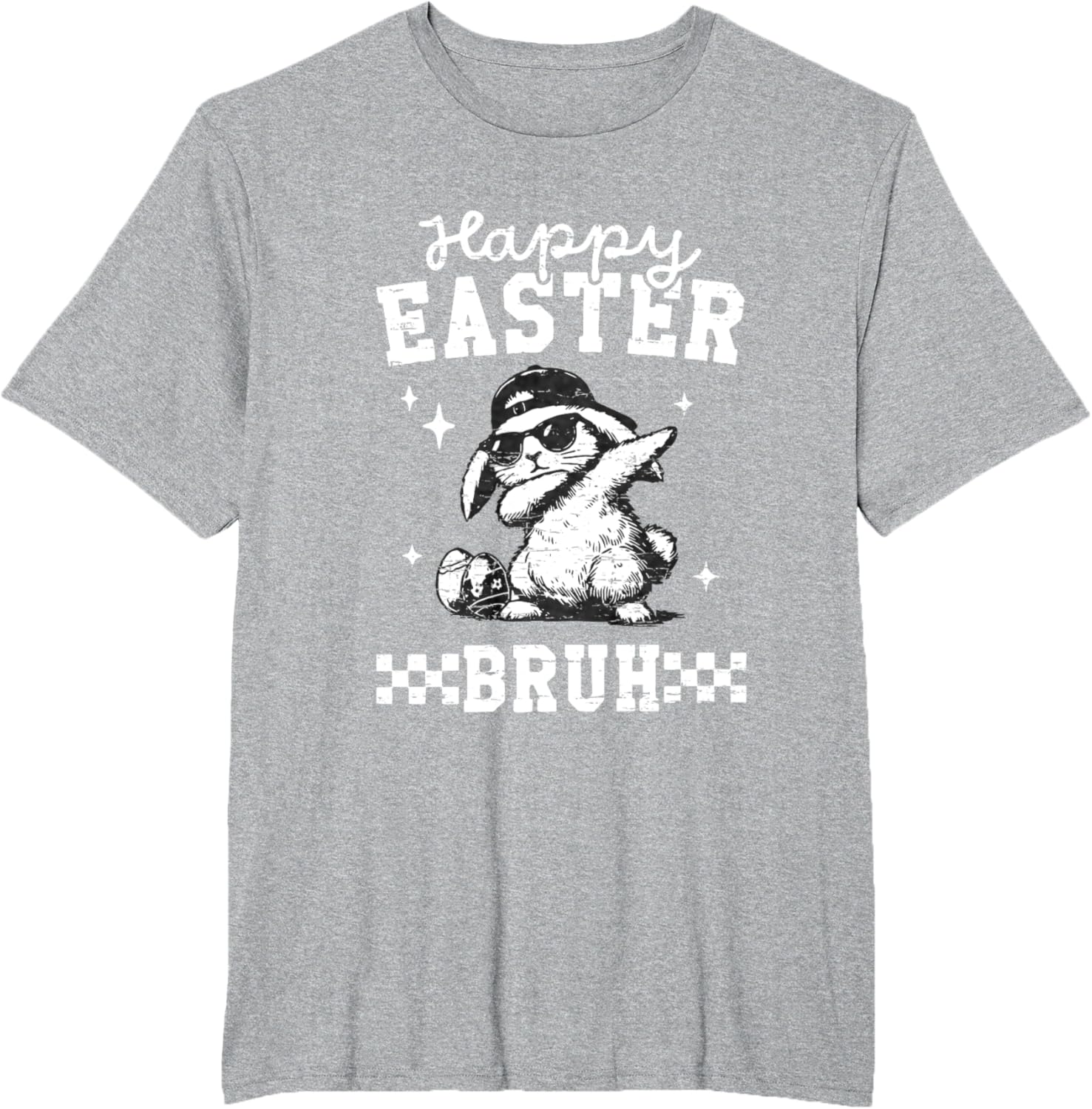 Retro Happy Easter Bruh Bunny Dabbing Funny Eggs Easter Day T-Shirt