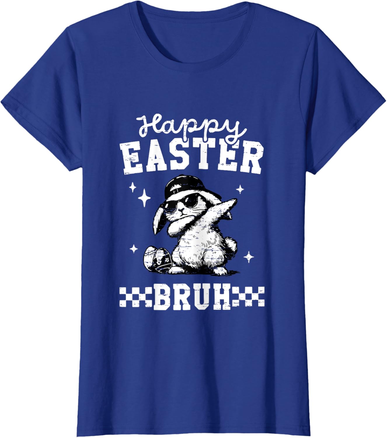 Retro Happy Easter Bruh Bunny Dabbing Funny Eggs Easter Day T-Shirt