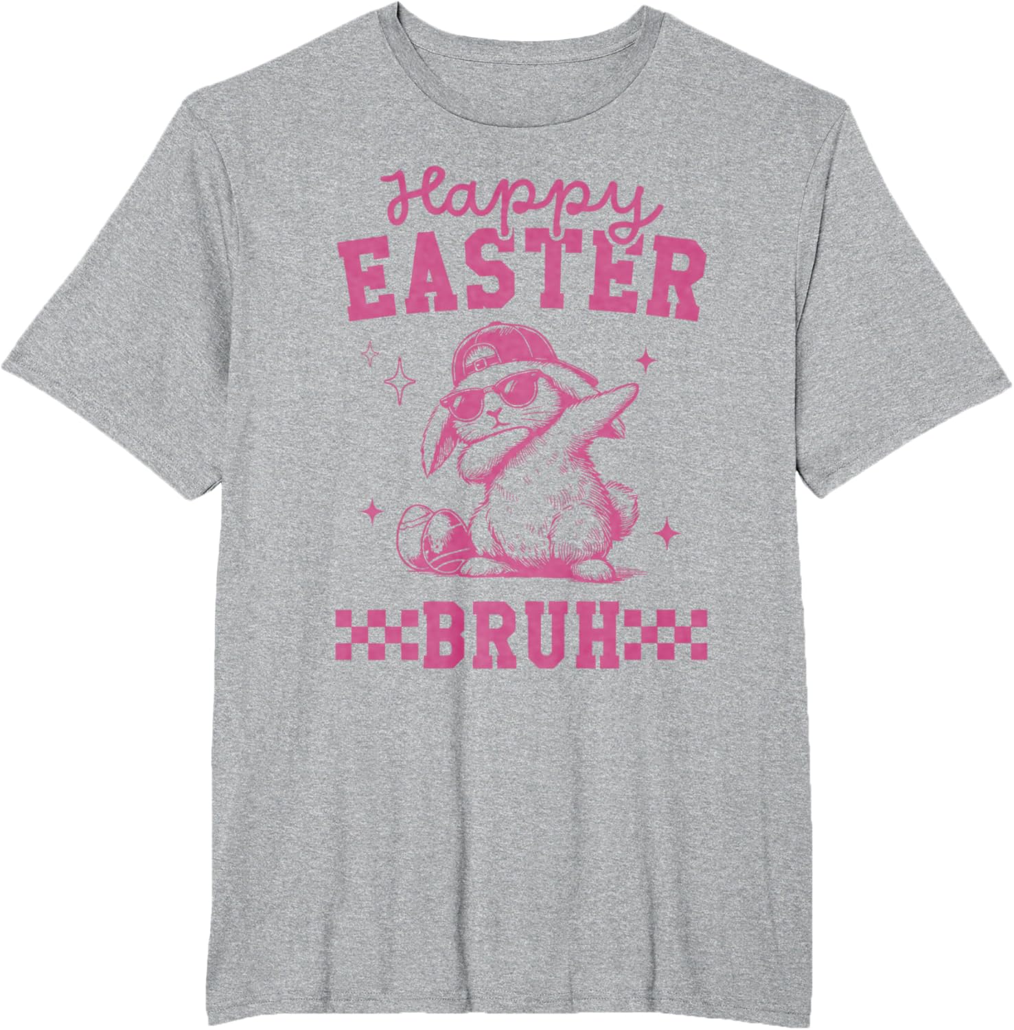 Retro Happy Easter Bruh Bunny Dabbing Tool Kids Easter Women T-Shirt