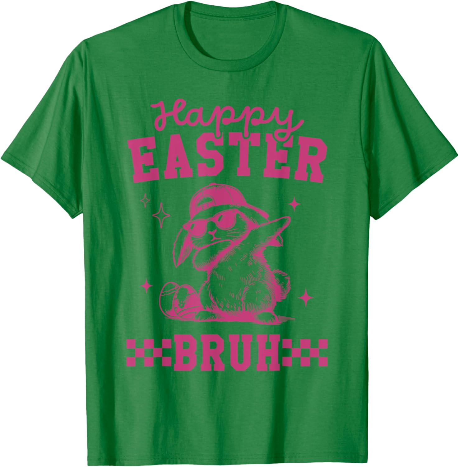 Retro Happy Easter Bruh Bunny Dabbing Tool Kids Easter Women T-Shirt