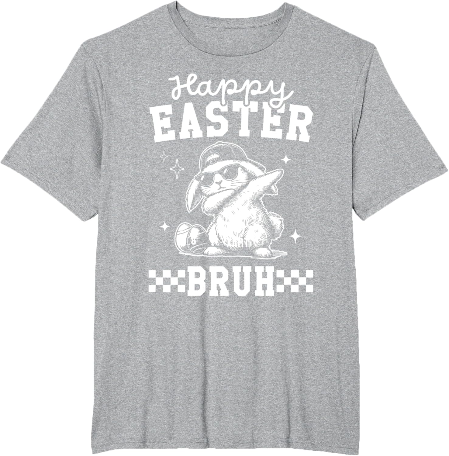 Retro Happy Easter Bruh Bunny Dabbing Tool Kids Easter Women T-Shirt