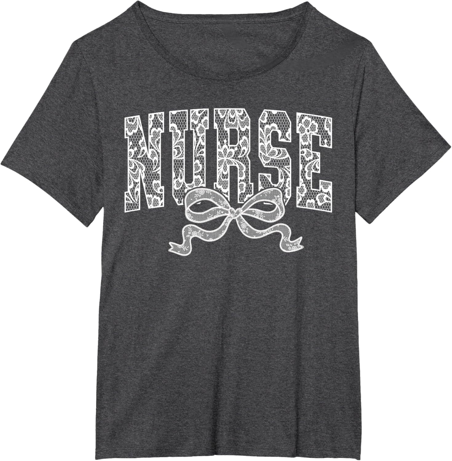 Retro Nurse White Lace Coquette Bow Easter Day Women Girls T-Shirt