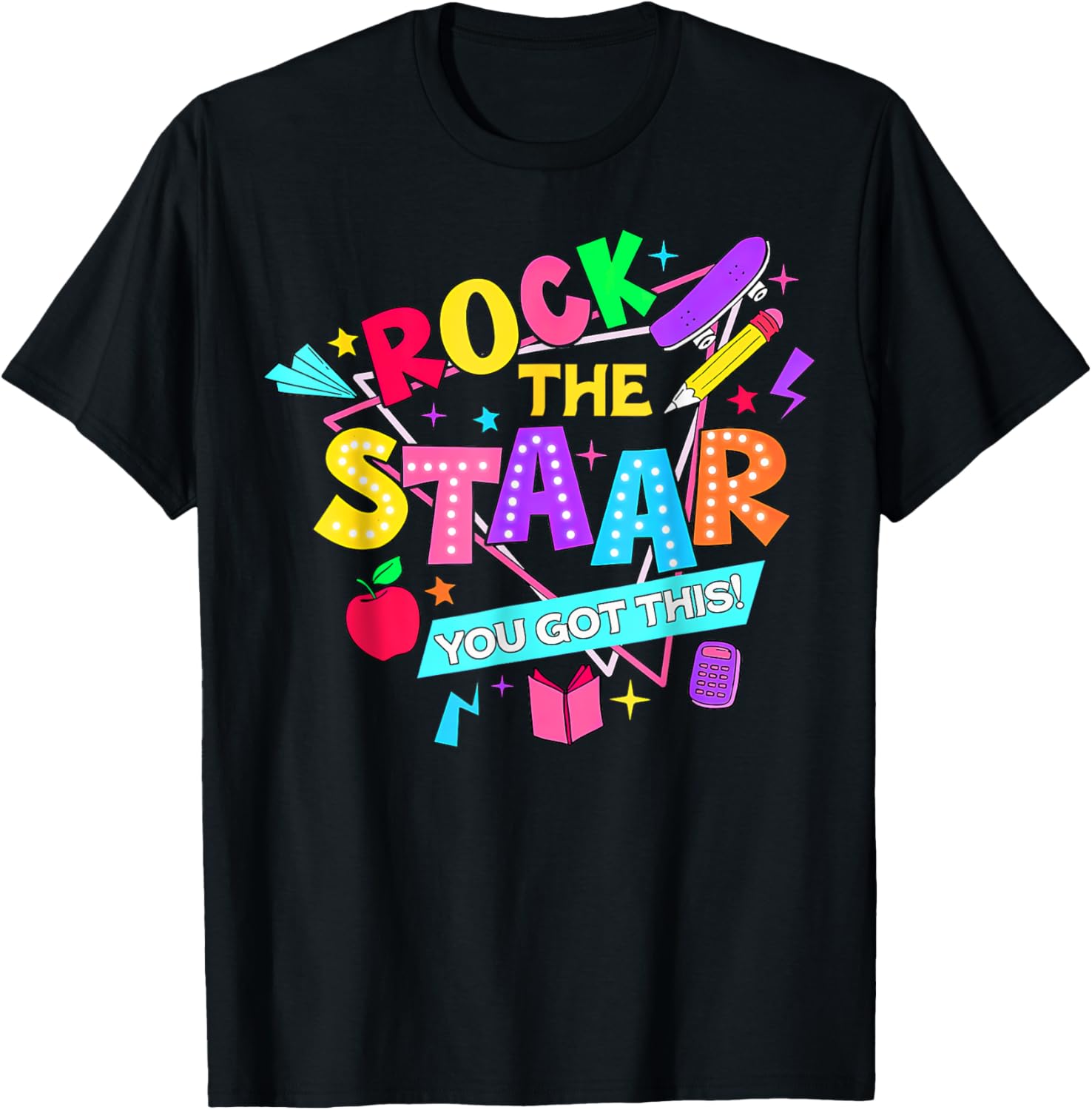 Retro Rock The Staar You Got This Test Day T-Shirt