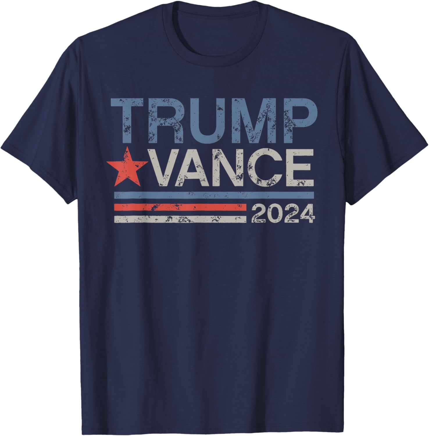 Retro Trump Vance 2024 Stripe Trump JD Vance T-Shirt