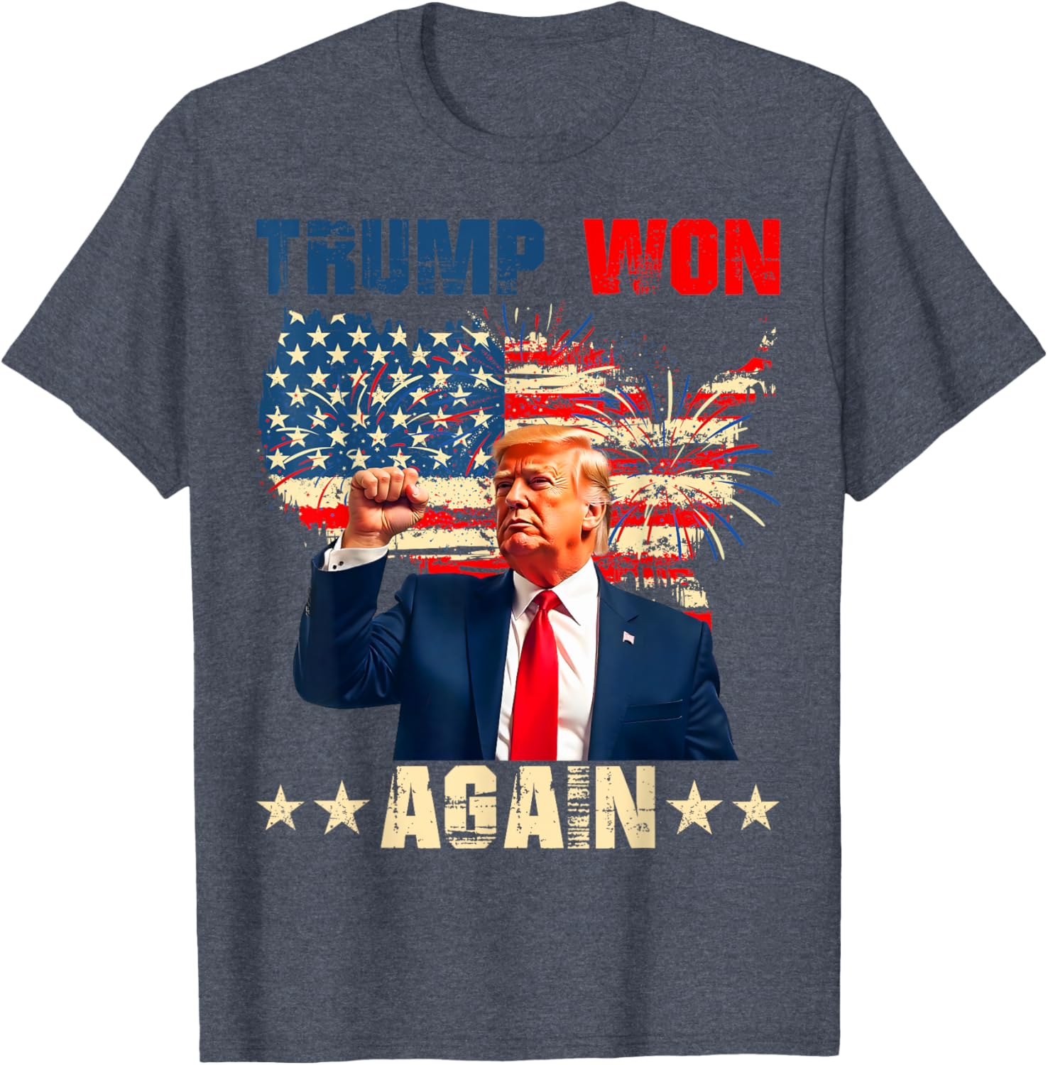 Retro Trump Won Again 2024 US Vote 47th President Election T-Shirt