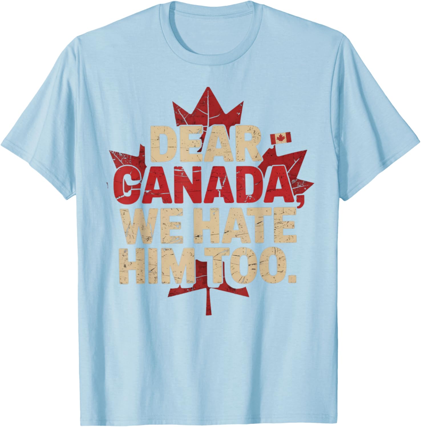 retro vintage Dear Canada We Hate Him Too Political Protest T-Shirt