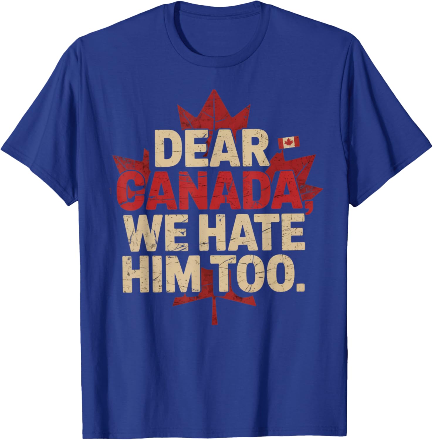retro vintage Dear Canada We Hate Him Too Political Protest T-Shirt