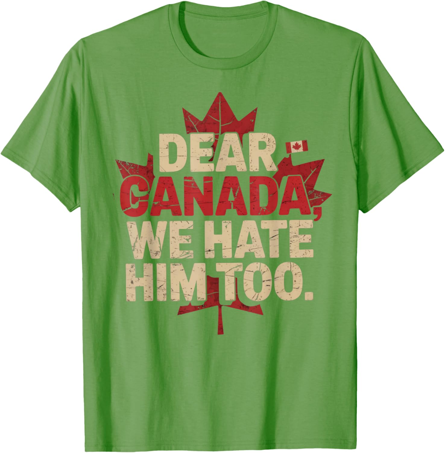 retro vintage Dear Canada We Hate Him Too Political Protest T-Shirt