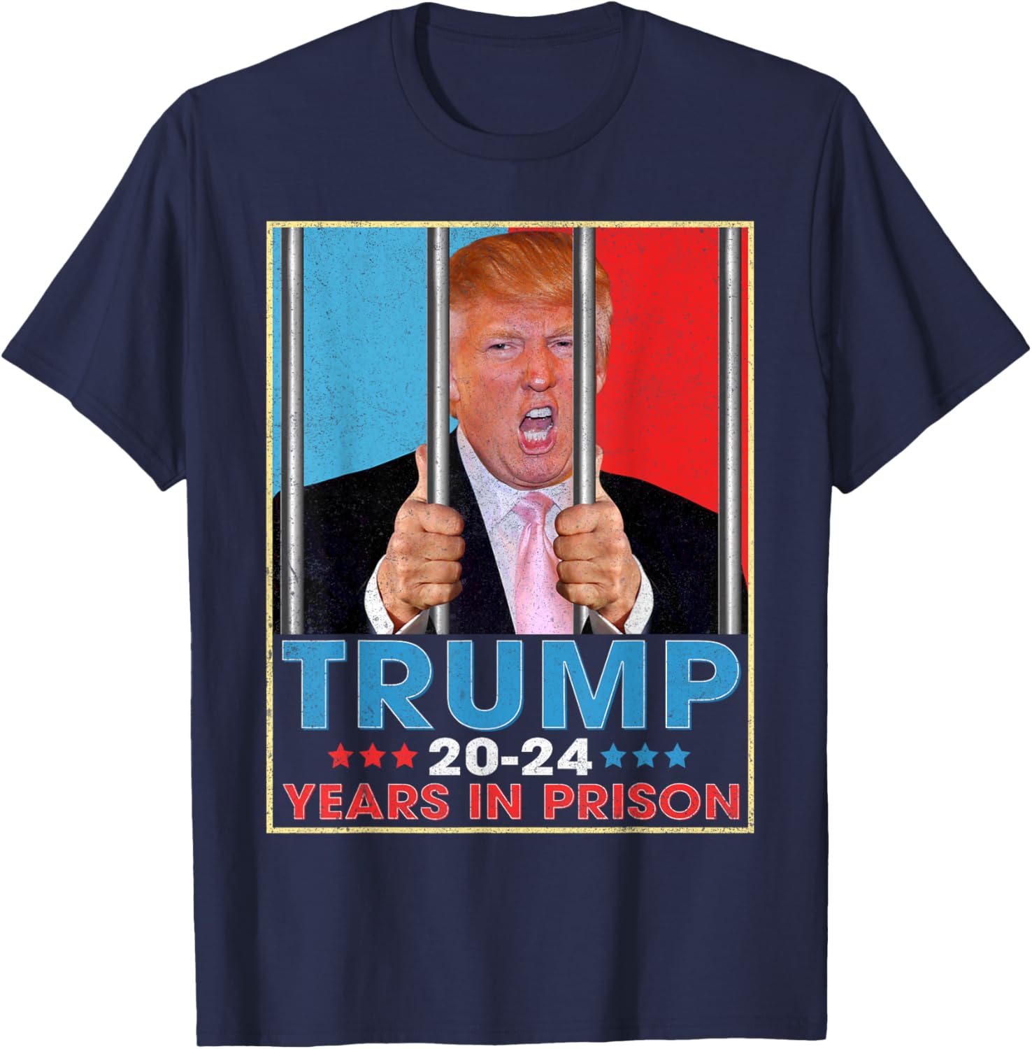 Retro Vintage Trump 20-24 Years in Prison Funny Anti-Trump T-Shirt