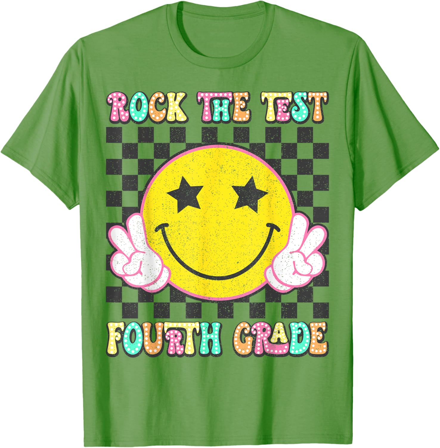 Rock The Test Day 4th Grade Teacher Fourth Grade Testing Day T-Shirt